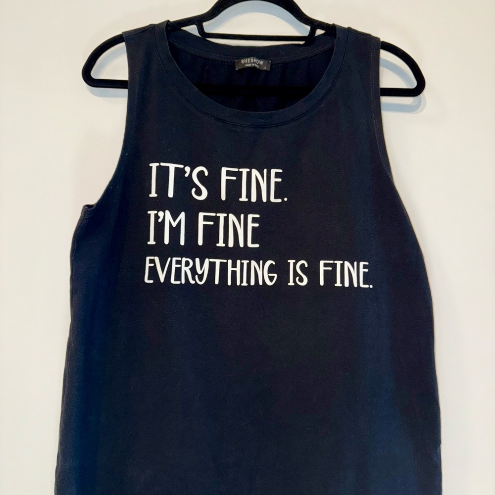 SHESHOW Women's Black Tank Top - Large